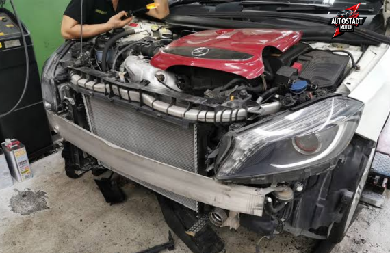 Mercedes ac condenser change